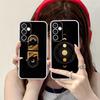 Sun Moon Mobile Cell Phone Case for Samsung Galaxy S25 S24 S23 S22 S21Plus FE Ultra Clear Colorful Cover Luxury Cellphones
