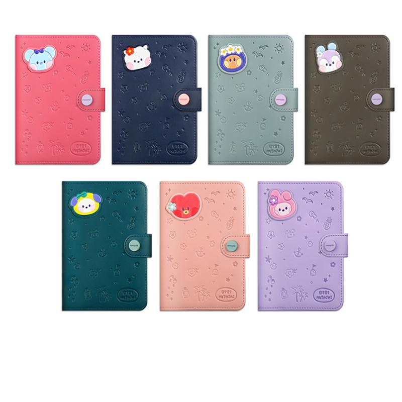 BT21 Официальная кожаная нашивка minini ОБЛОЖКА ДЛЯ ПАСПОРТА VACANCE