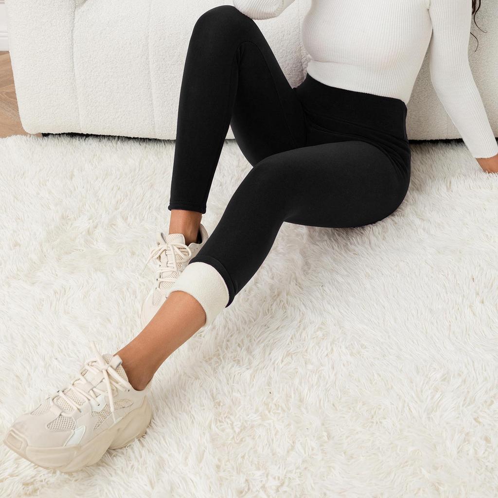 Уютные леггинсы из овчины больших размеров для тепла и комфорта осенью и зимой