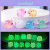 Adorable Glow In The Dark Miniature Pig Resin Desk Ornament For Fairy Garden
