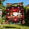 1pc Christmas wreath Outdoor Flannel Blanket , Machine Washable Perfect Gift for Birthday , Holiday Travel Accessory , Durable Material