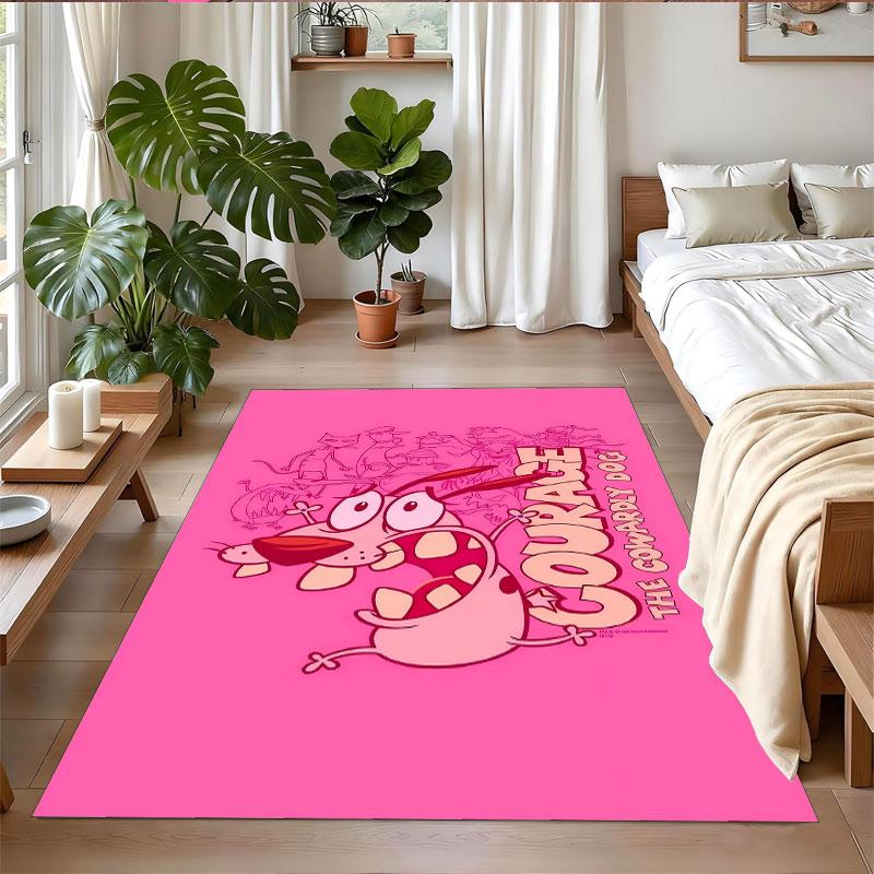 Crystal Velvet Rug Soft Non Slip Indoor Floor Mat Home DecorCourage the Cowardly Dog
