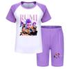 Kpop Demon Hunters Children Summer Athletic Set With Cotton Fabric For Active Kids