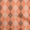 Cotton Flex Dark Peach Fabric Check Sewing Material Print Fabric By The Yard 40 Inch
