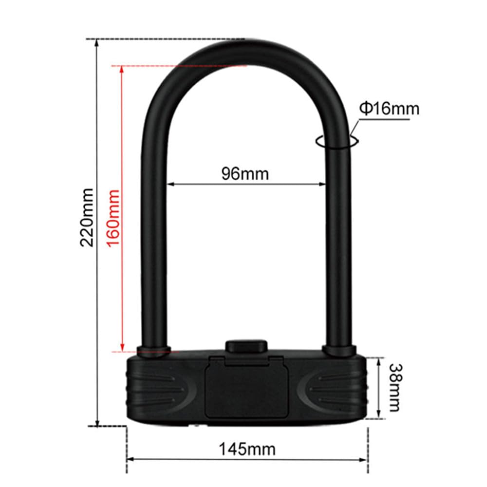 YAVINCOL Регулируемый Комбинированный Большой Комбинированный Номер для и Стекла Черный 2 Навесной Замок, 4-значный Замок, U-образный Замок, Водонепроницаемый, Защищенный от Ржавчины, Противоугонный, Замок,