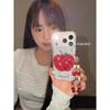 Прозрачный чехол со звездами из золотой фольги для iPhone 17 Pro Max, дизайн Красное Яблоко, совместим с iPhone 16 Pro
