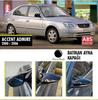 Hyundai Accent Admire 2000–2006 Крышка зеркала в виде летучей мыши ABS пластик Бэтмен Пианино Черный Чехол для зеркала в стиле Бэтмена