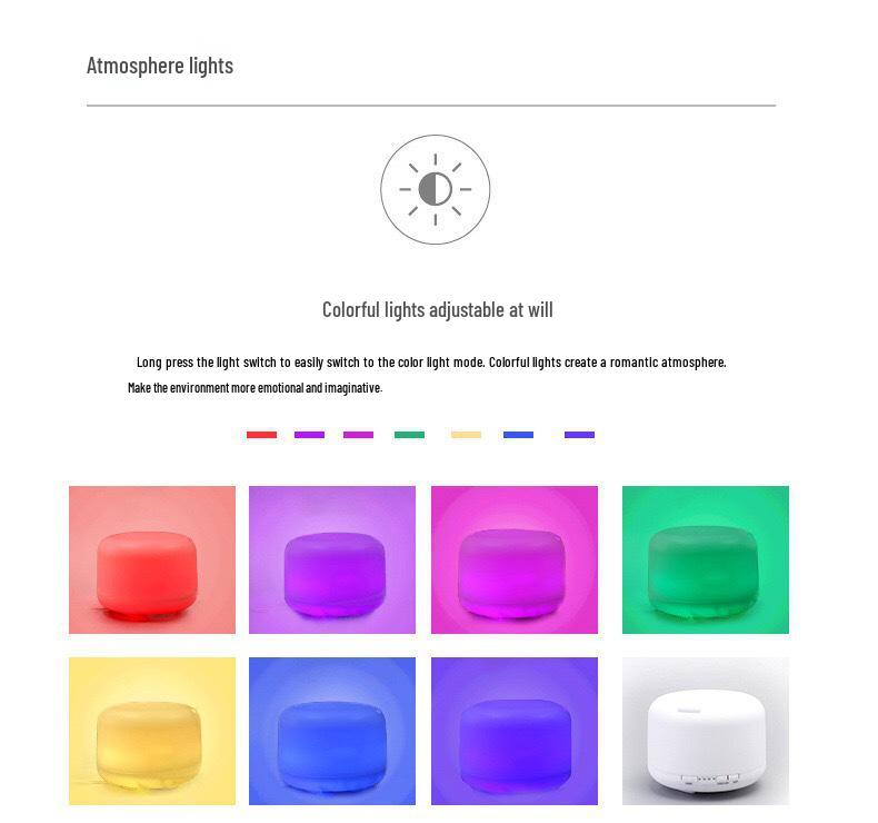 Ультразвуковой увлажнитель воздуха и аромадиффузор 500 мл - Стиль Muji, USB, Большая емкость