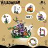 YZYVIOW Halloween Assembly Blocks Set Pumpkin Ghost Witch Fully Compatible with Mainstream Brand Blocks Halloween Presents Girl Boy for Children Toys
