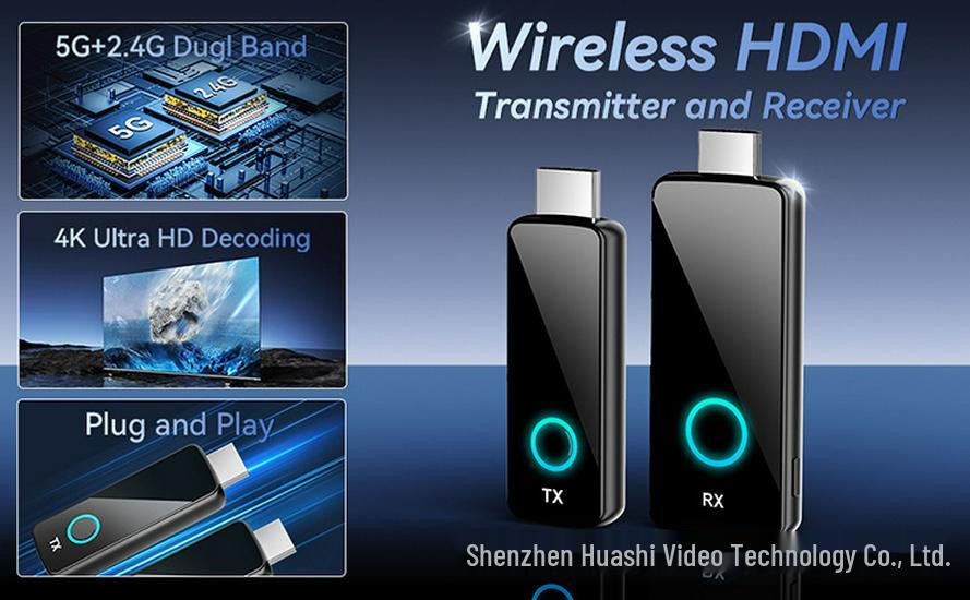 Беспроводной HDMI-удлинитель 4K - Устройство для зеркалирования экрана Ultra HD на 30 м без задержек