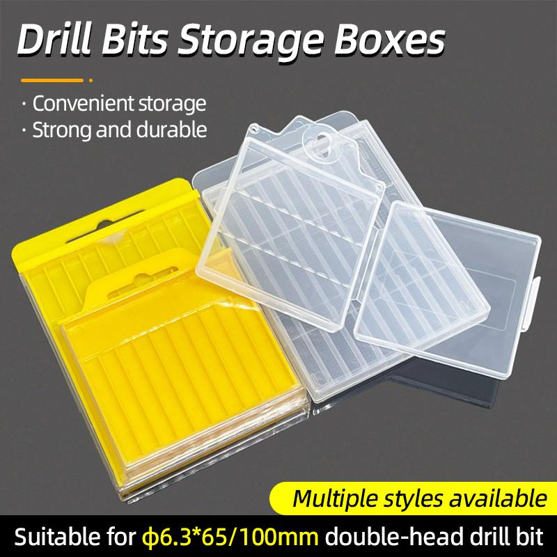 Drill Bit Storage Box Double Head Screwdriver Bit Organizer Case Box Accessories Tool Plastic Box Empty Drill Packaging Case
