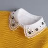 Women Fake Collar Blouse Sweater White Lapel Decor Detachable Collars For Women Black Lace False Collars Woman Lace Half Shirt