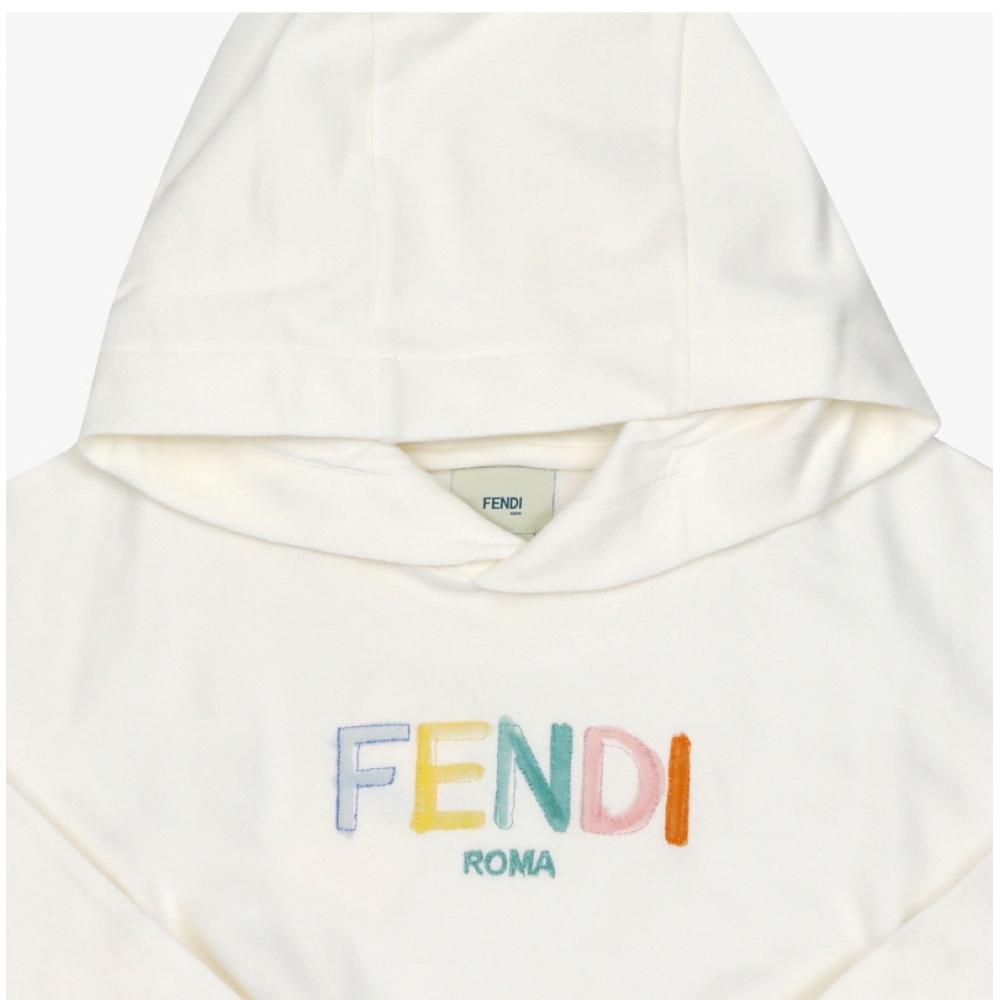 Fendi Укороченное детское худи с логотипом Jfh153 5v0 F0tu9