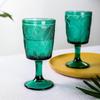 Набор из 2 бокалов в форме листа, зеленые стильные стеклянные бокалы для пива, шампанского, для домашнего бара, для вечеринки, столовая посуда