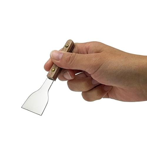 Takagi Wooden Handle Stainless Steel Spatula Set of 4, Perfect for Monjayaki, Okonomiyaki, and Teppanyaki, with Heat-Resistant Wooden Handles, Turning