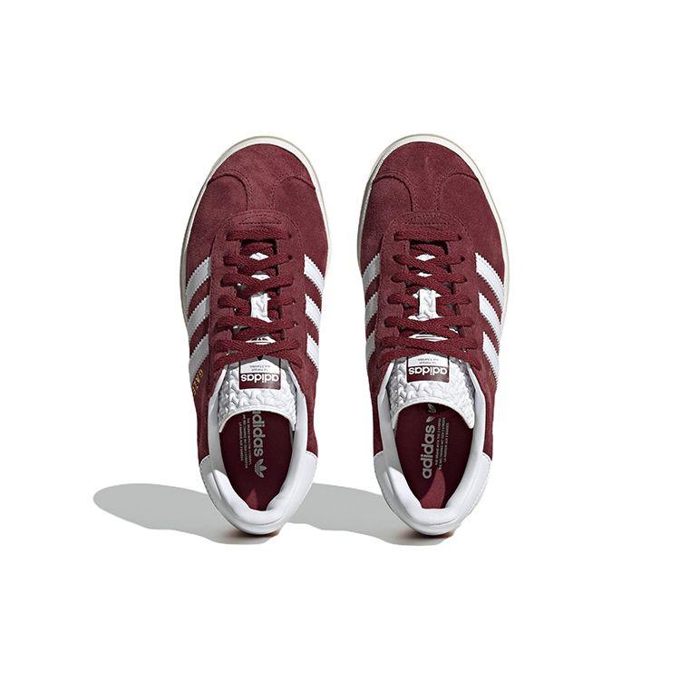 adidas Gazelle Bold Shadow Red White женские кроссовки Cloud-White Core-White HQ6892