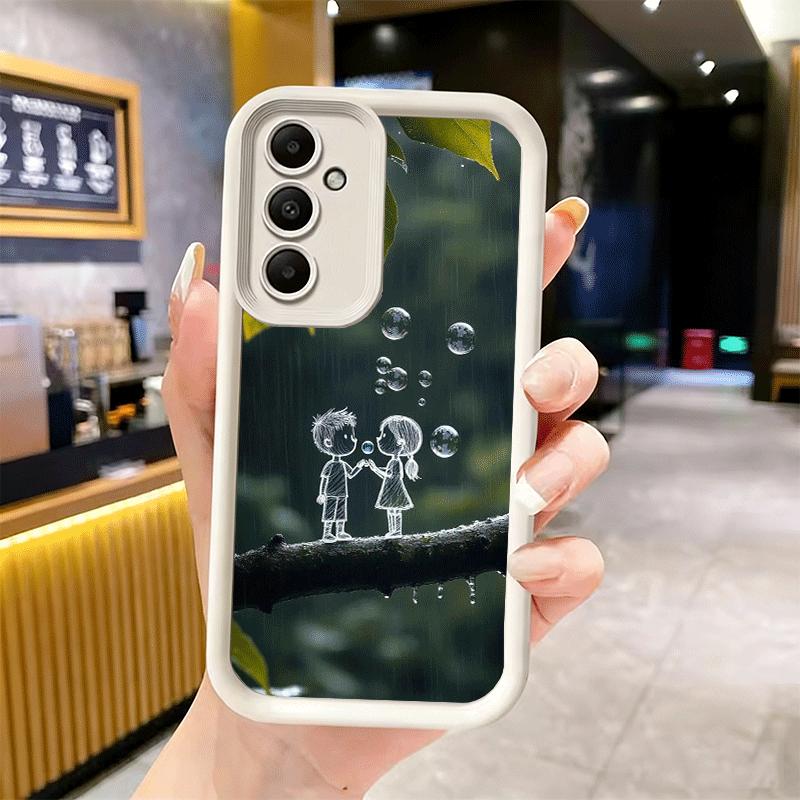 Чехол для телефона Samsung Galaxy A17 A16 A15 A14 A13 Природа Милый Детский Рисунок Стиль A56 A36 A26 A55 A35 A25 A54 A34 A24 A53 A33 A