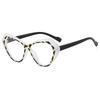 Irregular Cat Eye Reading Glasses Double Colors Frame Ultralight  Computer Presbyopia Eyewear Spring Hinge Women'S Glasses