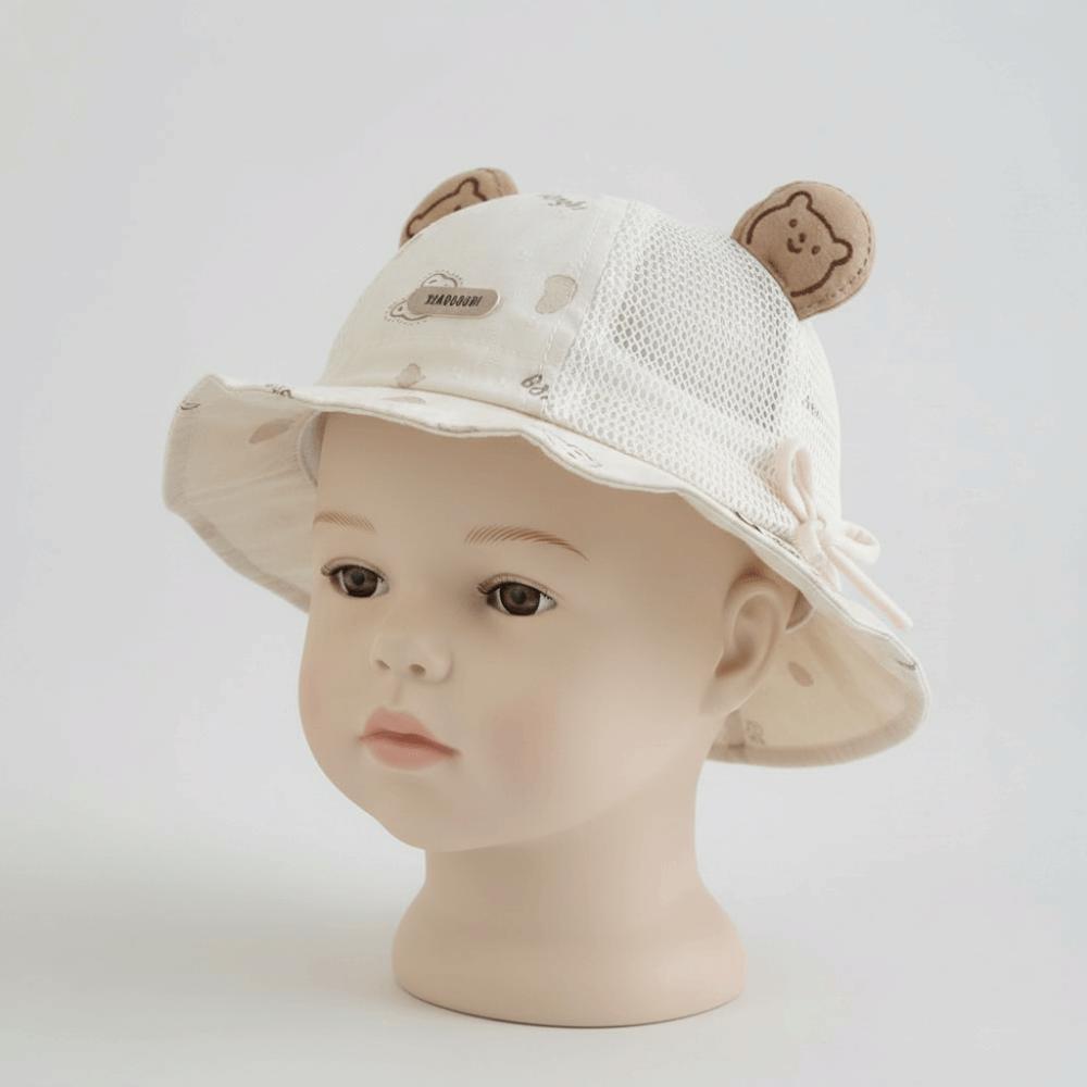 Mesh Infant Mesh Hat Bear Ear Toddler Bucket Hat Adorable Baby Sun Hat  Summer