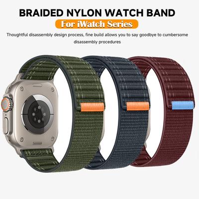 Нейлоновый ремешок для Apple Watch Series 10 9 8 7 6 5 SE 2 44мм 45мм 42мм 38 40мм 41мм Ремешок для iWatch Ultra 2 Браслет