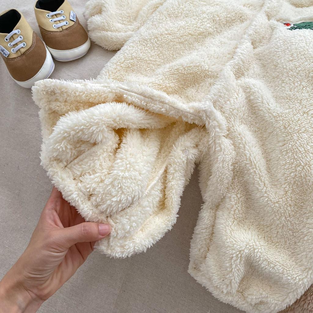 Cartoon Baby Romper Cute Dinosaur Bear Girls Onesie Cotton Hooded Long Sleeve Boys Bodysuit Autumn Winter Newborn Clothes