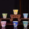 Enamel Ceramic Teacups Exquisite Craft Carved Mugs Afternoon Teacups Kung Fu Tea Sets Living Room Table Drinking Utensils