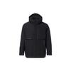 Li Ning Sports Trend Series Side Logo Letter Print Zipper Hooded Down Jacket Men Outerwear Black AYMR143-1