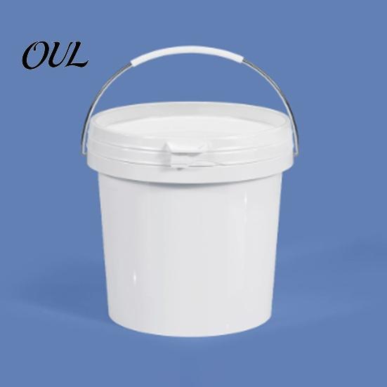 Heavy Duty Plastic Bucket Round with Comfortable Grip Handle, Stackable Multipurpose Cleaning Container, Liquid Storage for Home Garden Portable