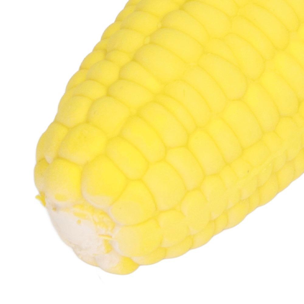 5Pcs Corn Shape Squeaky Dog Toy Bright Yellow Corn Shaped Dog Toy Latex Chew Toy Indoor Playtime