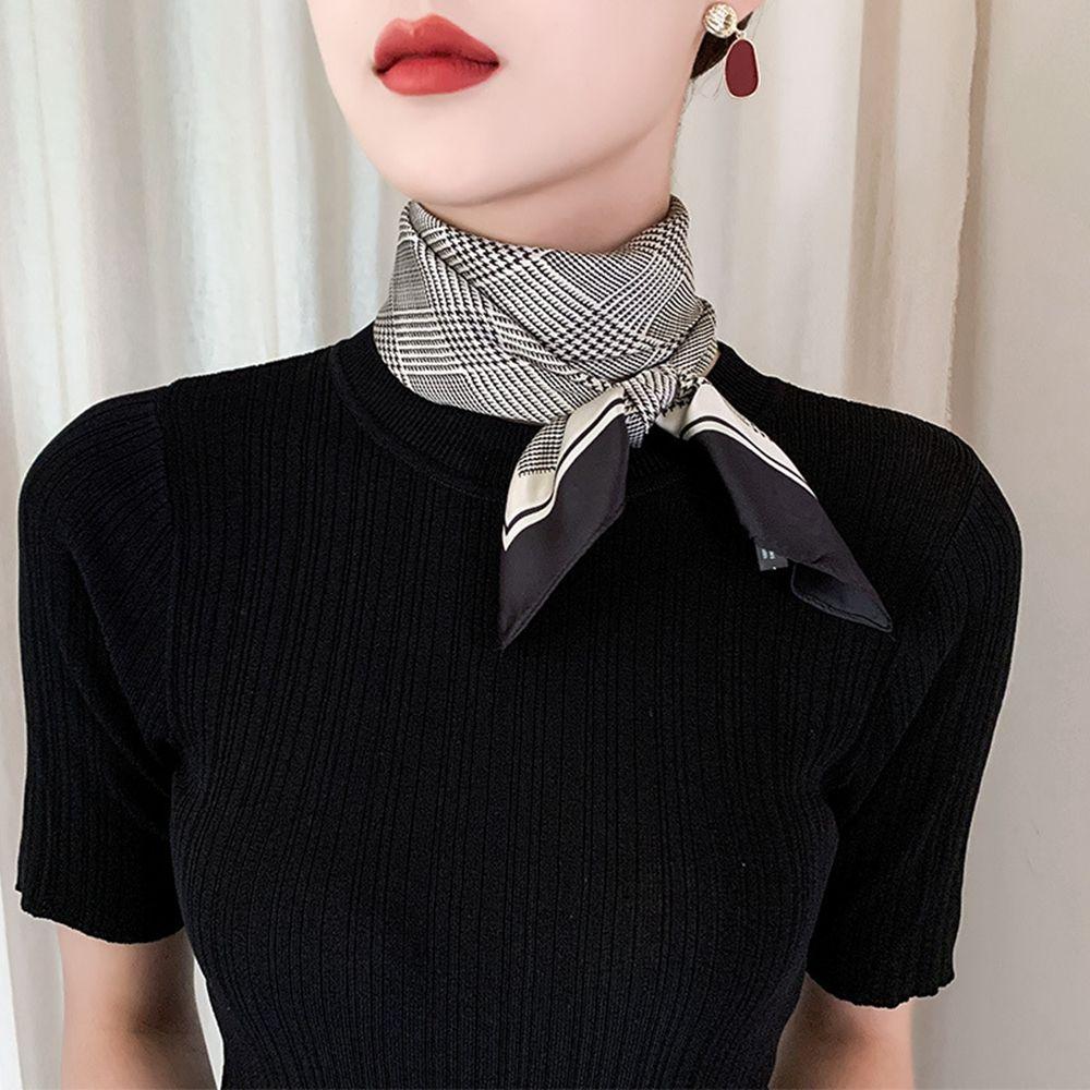 Accessories Silk Scarf Headband French Printed Scarf Korean Style Scarves Silk Scarf Female Shawl