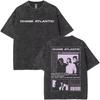 Chase Atlantic Lost in Europe and UK Tour  Album Vintage Washed T Shirts Men Hip Hop Short Sleeve Cotton Tshirts Streetwear