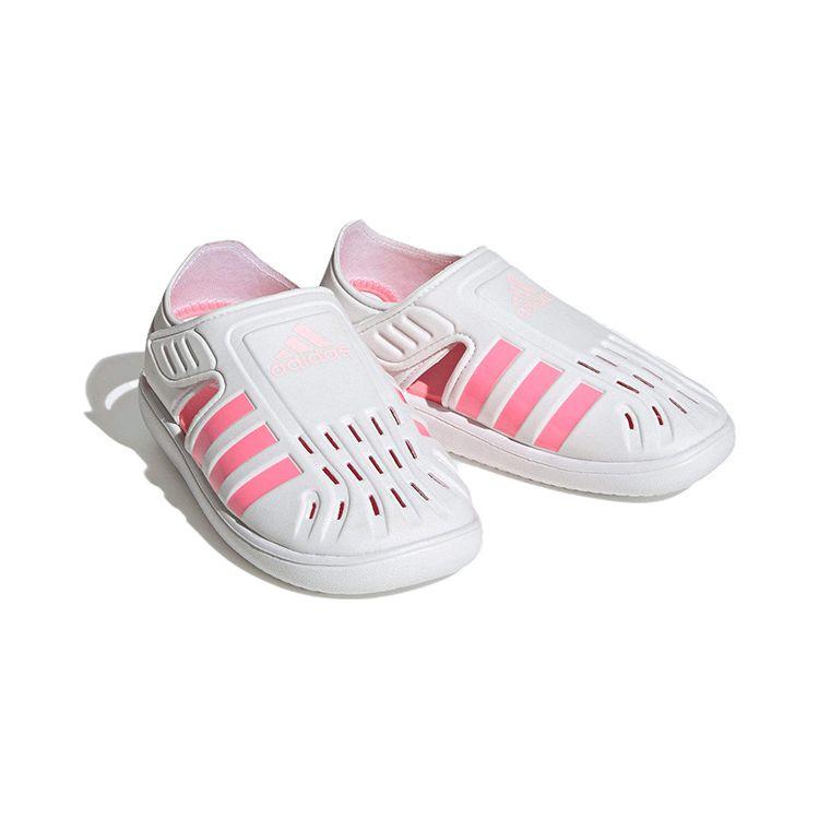 Adidas Летние сандалии с закрытым носком J White Beam Розовые детские кроссовки Cloud-White Clear-Pink H06320