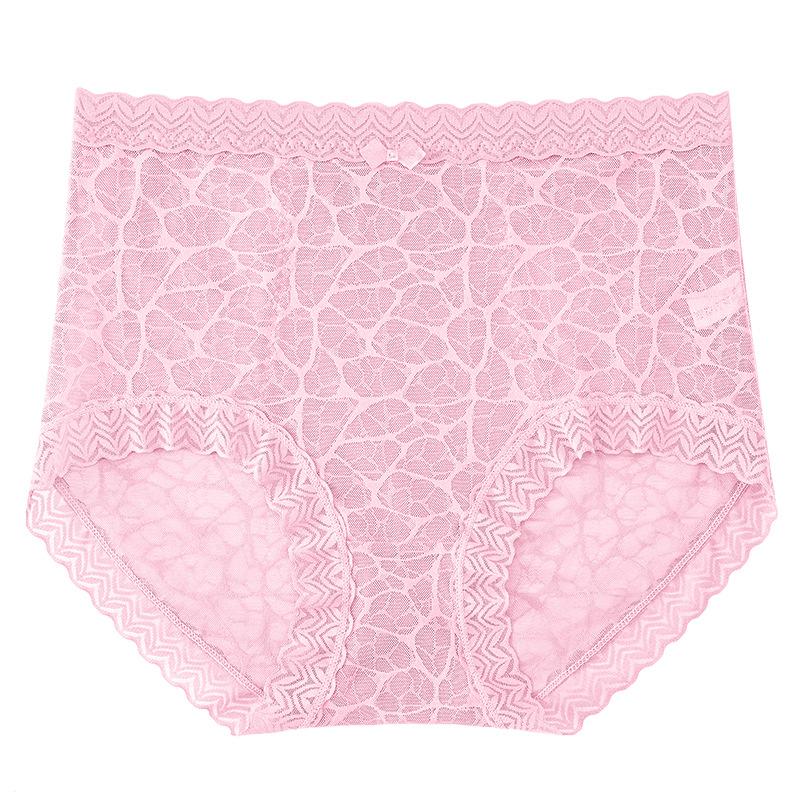 Big Size Ladies Summer New Sexy Lace Breathable No Mark High Waist Belly Triangle Briefs