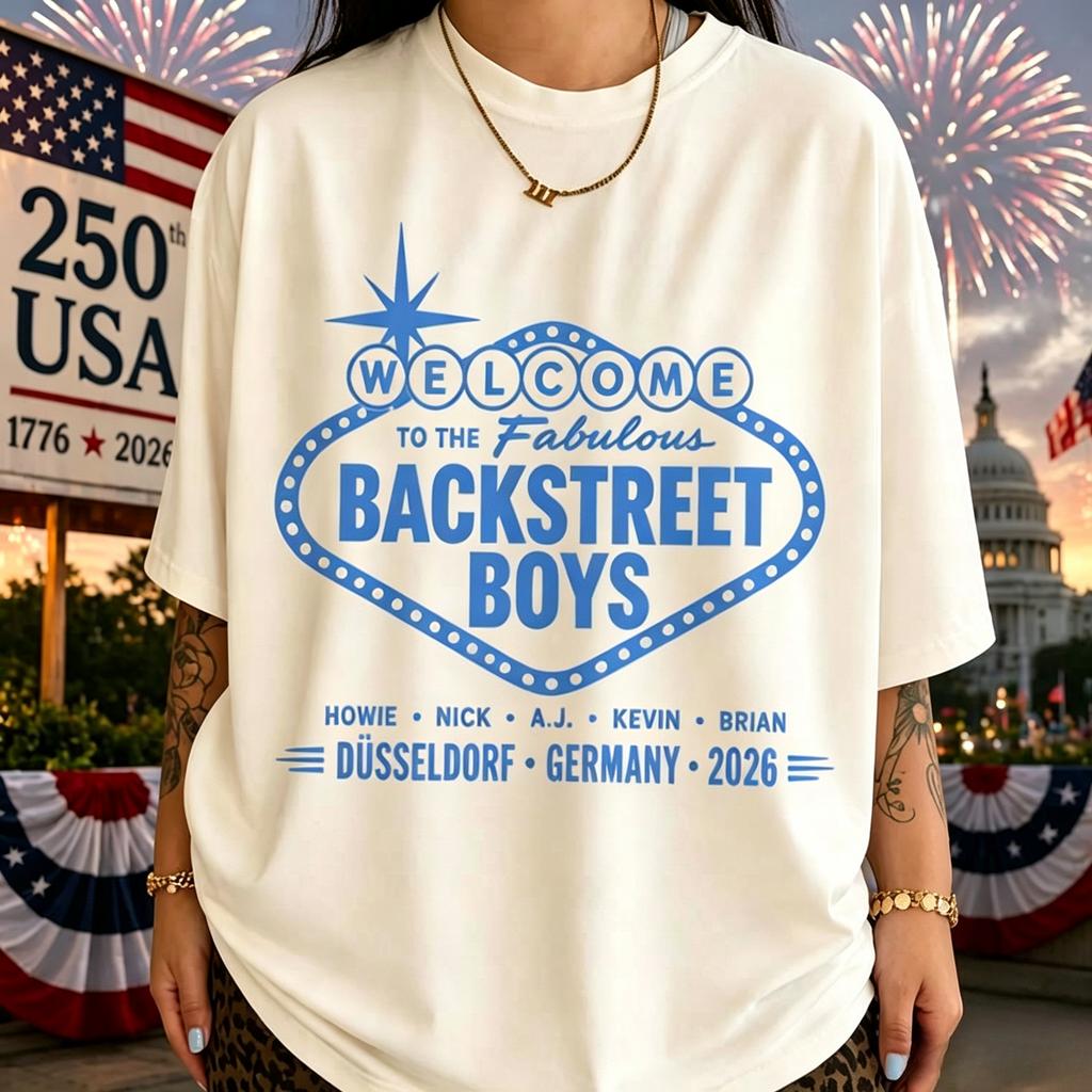 Backstreet Boys Дюссельдорф 2026 Концертная Футболка Into The Millennium Homecoming Tour Графический Принт Короткий Рукав Футболка Унисекс