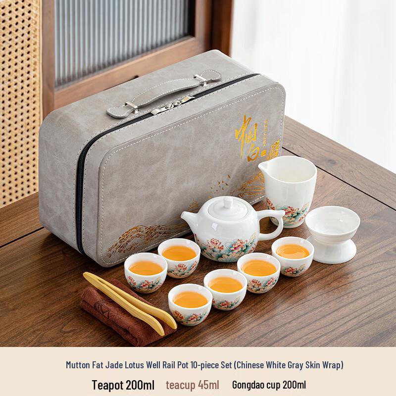 High-End White Porcelain Gongfu Tea Set