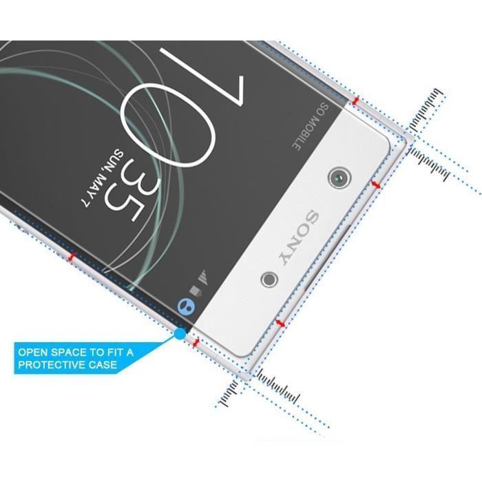 Защитная пленка для экрана - Phonillico® - Sony Xperia XA1 - Набор из 3 штук - Закаленное стекло - Устойчив к царапинам