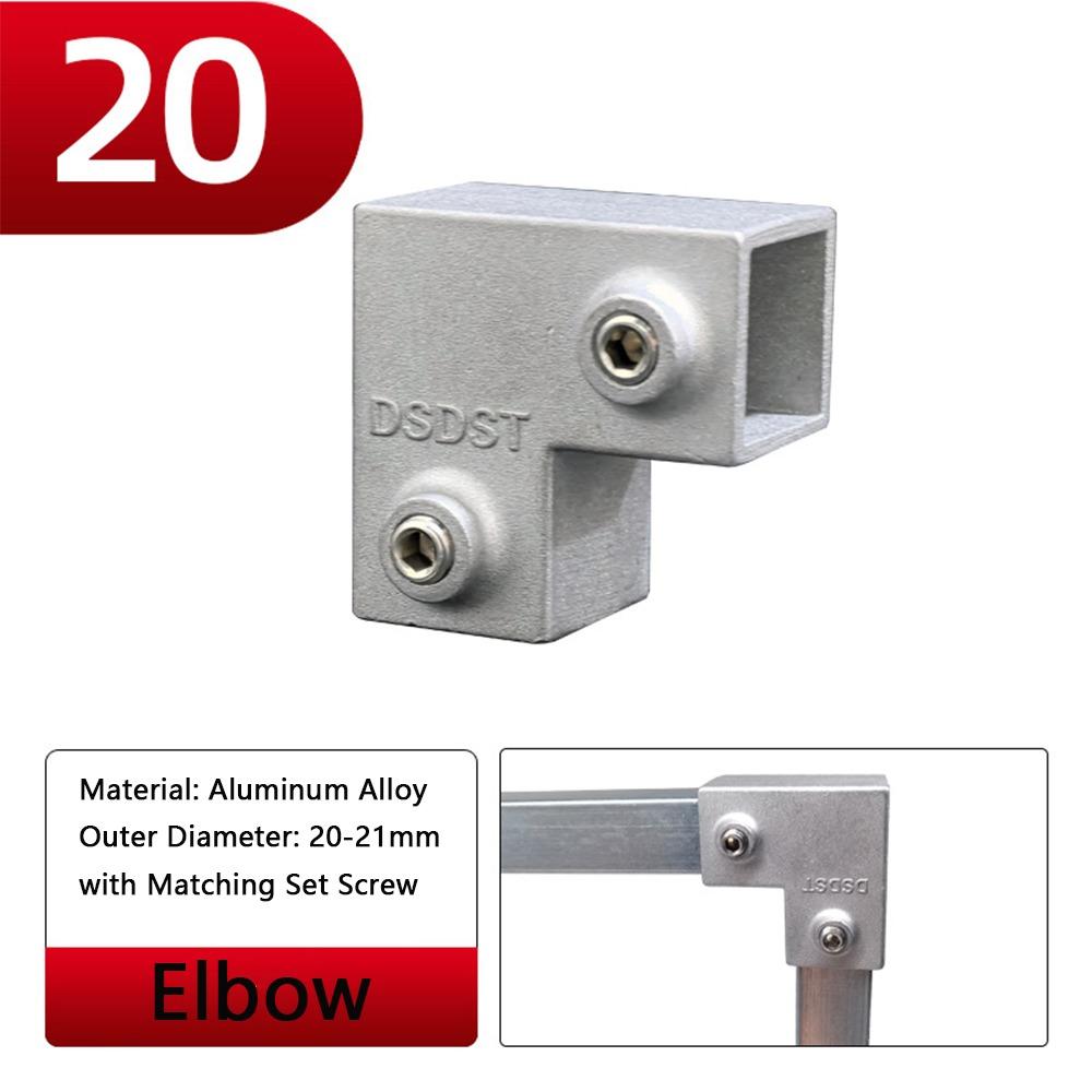 20x20mm Square Tube 25x25mm Aluminum Alloy Aluminum Alloy Elbow Fixed Pipe Clamp Connector Accessories Pipe Fixed Joint