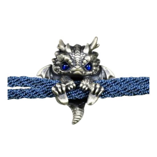 Браслет с драконом, витая веревка, ретро-китайский стиль, полированный сплав, легкий хип-хоп аксессуар на запястье, браслет унисекс, ювелирные изделия