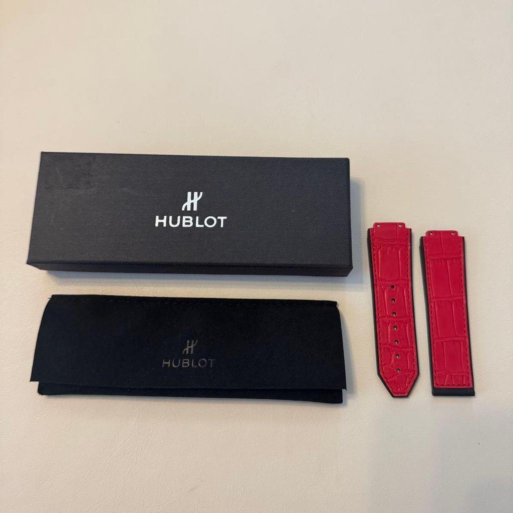 Б/У HUBLOT Big Bang натуральная натуральная кожа резиновый ремешок неиспользованный красный красный