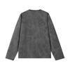 Dingfengbaoluo Lazy Style Two-in-One Long Sleeve T-Shirt American Vintage Tie-Dye Half-Zip Loose Top
