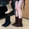 New Fashion Trend Women's Pointed Toe Rider Cowboy Boots -Comfortable and Lightweight Height Increasing Not Tired Feet Boots