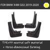 4pcs FOR BMW X4M G02 MUDGUARD Fenders Splash Mudflaps Guard Fender Mudguards Mud Flap Car Accessories Auto Styline Front Rrar