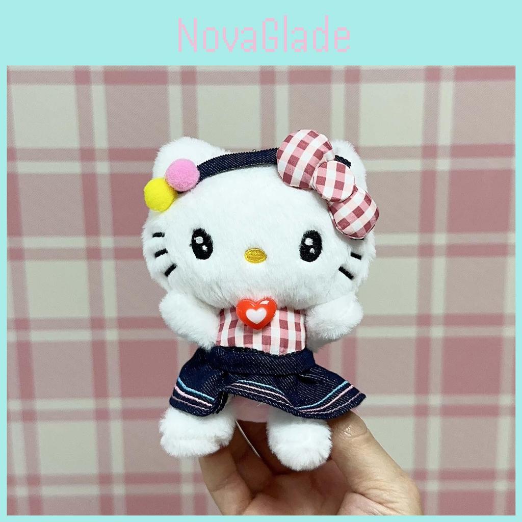 Hello Kitty Plush Toy With Plaid Red Dress And Black Skirt For Girls Birthday Present
