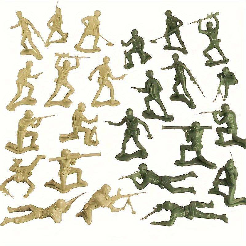 30 шт. Пластиковые солдатики Фигурки Action Figures Разные позы Модель солдата Набор 1,96 дюйма Красный Зеленый Желтый Синий Армия ZSY