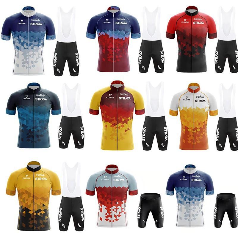 Men Women Cycling Jersey Set Short Sleeve Breathable Quick Dry Bike Shirt With Gel Pad Road MTB Ride