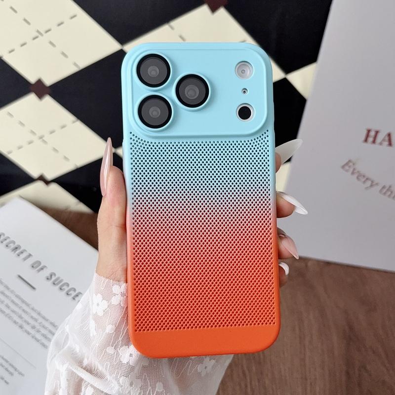 Чехол с градиентом и теплоотводом для iPhone 17 Pro Max 16 15 14 13 Pro Max Защита камеры Ударопрочный Жесткий ПК Матовая задняя крышка