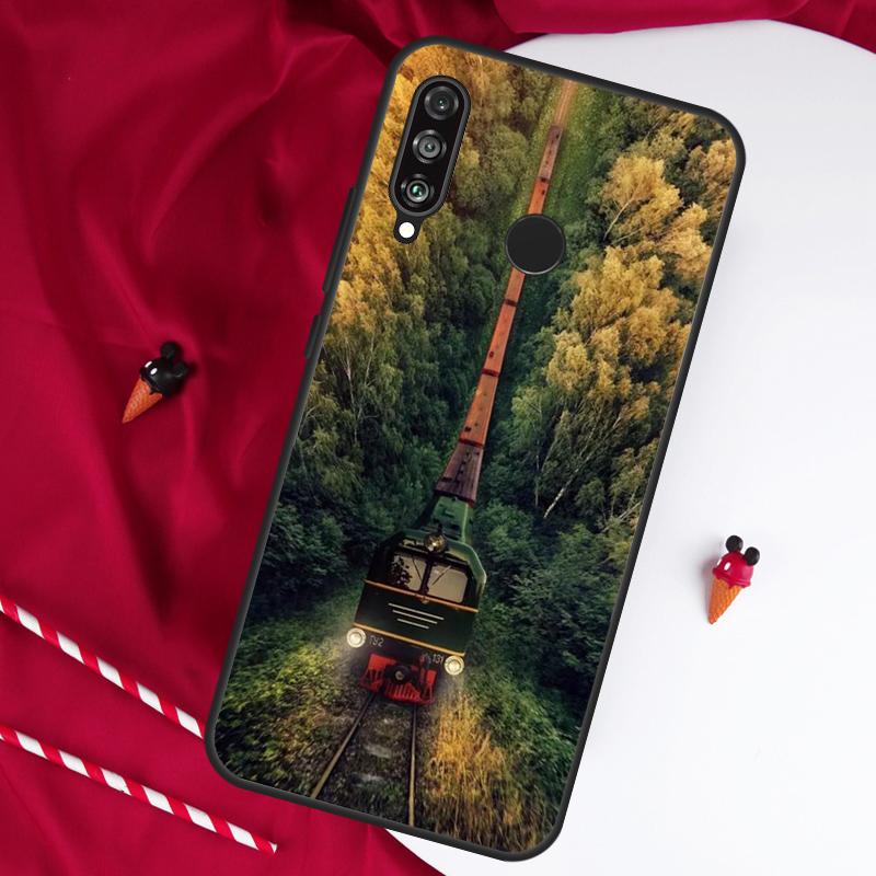 Классический паровоз Железная дорога Для Huawei Nova Y90 Y70 Y60 Y72 Y73 Y61 Y91 7i 8i 11i 12i 12s 9 10 SE P20 P30 P40 Lite Чехол