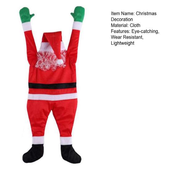 Дед Мороз Подвесной Самоклеящийся Привлекательный Дед Мороз Лазающий по Стене Украшение для Вечеринки