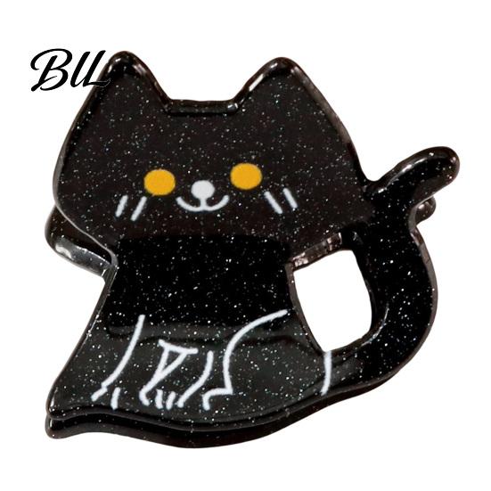 Glitter Acrylic Barrettes Halloween Cartoon Hair Clips for Women Girls, Pumpkin/Ghost/Bat/Cat Spooky Kids Accessories, Cute Decorative Party