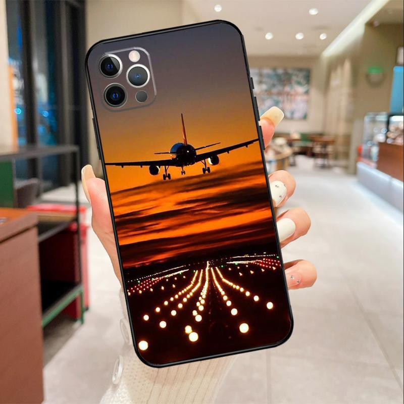 Чехол для телефона с изображением самолета для iPhone 17 Air 16 15 13 11 12 14 Pro Max mini 15 16 Plus 16e Защитный чехол